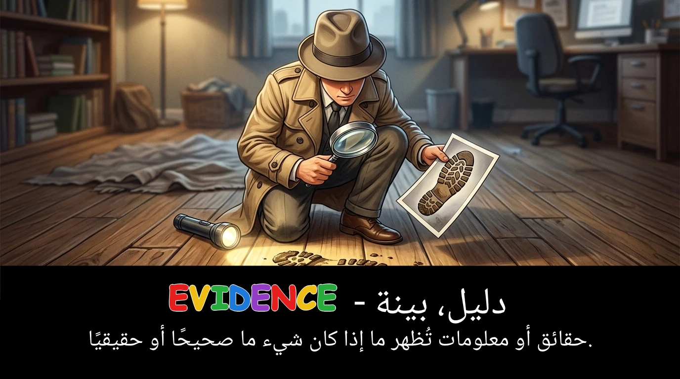 Arabic Illustration for evidence